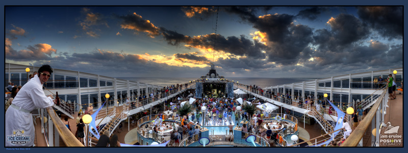 panoramic poster of the Pool Deck Stage on Jam Cruise 8